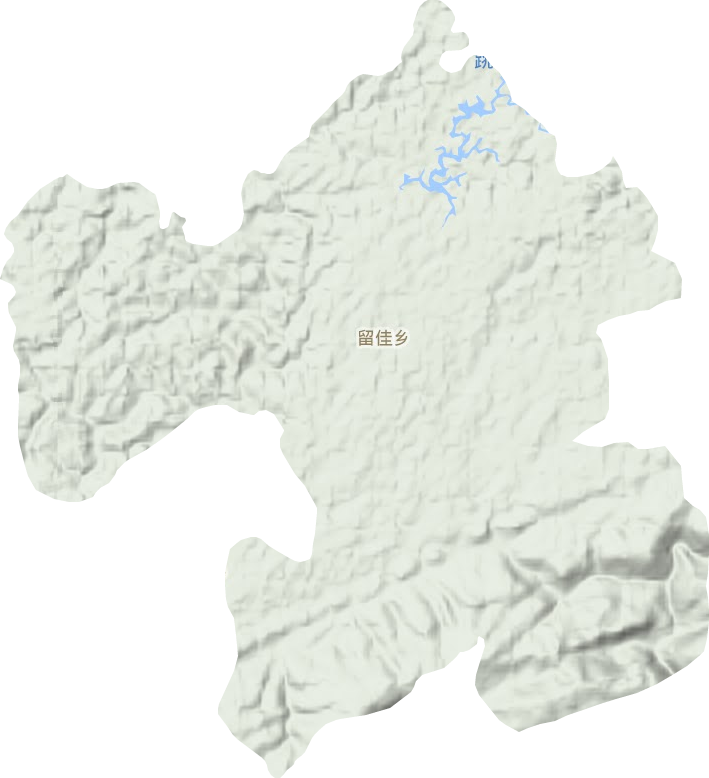 留佳镇地形地图