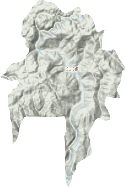 东兴镇地形地图