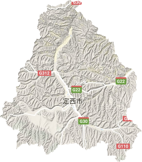 安定区地形地图