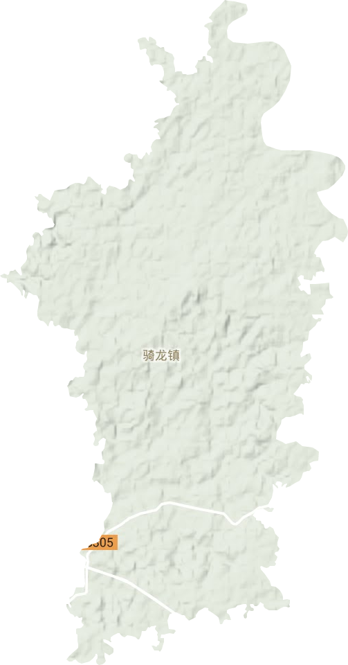 骑龙镇地形地图