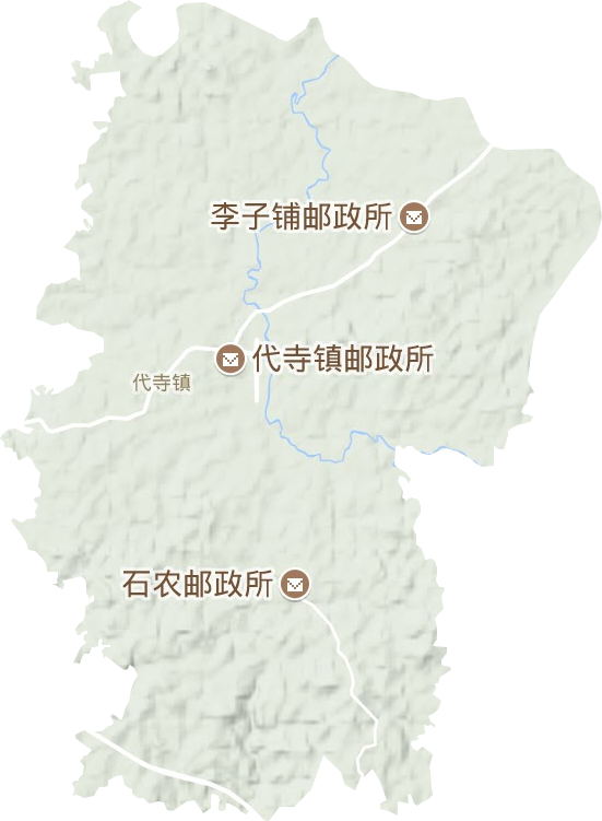 代寺镇地形地图