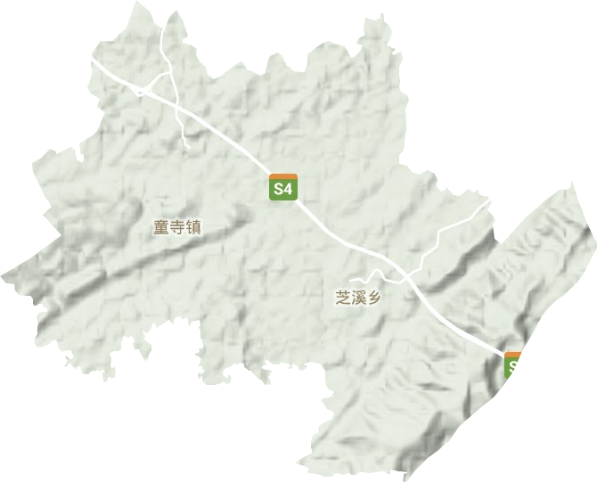童寺镇地形地图