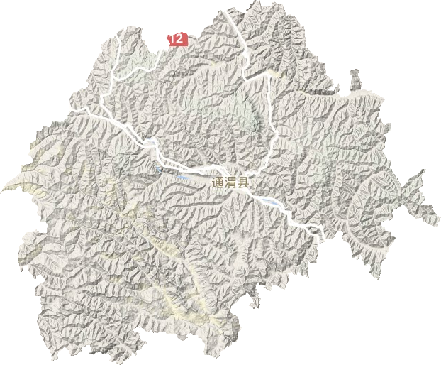 通渭县地形地图