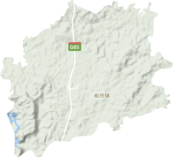 板桥镇地形地图