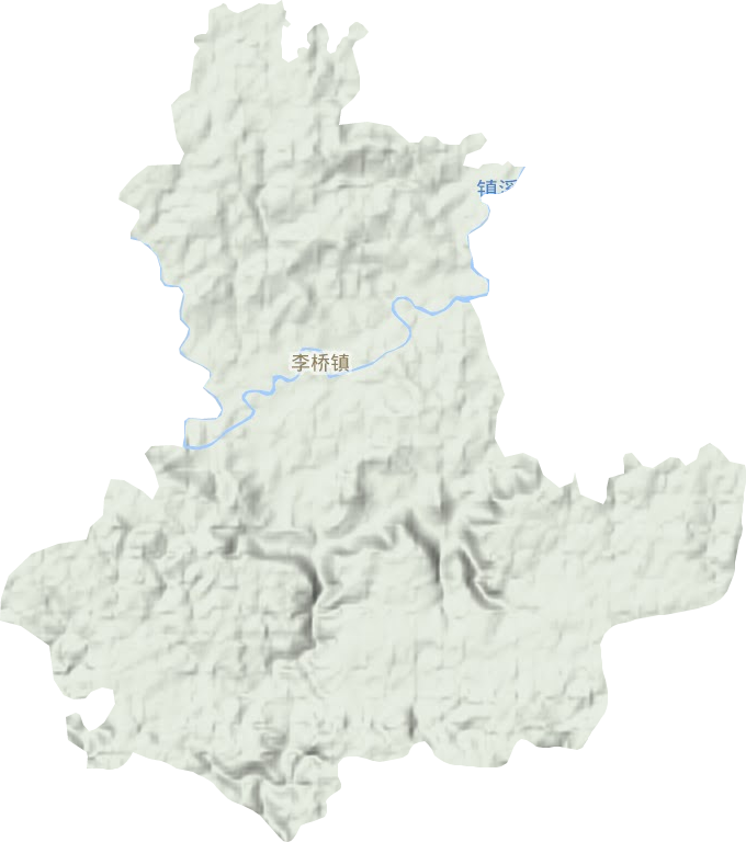 李桥镇地形地图