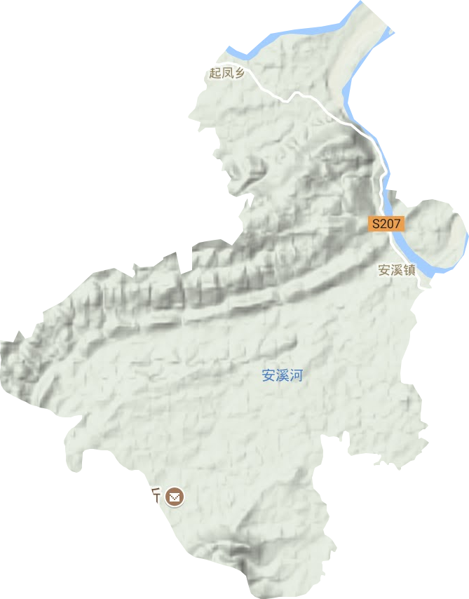 安溪镇地形地图