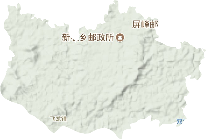 飞龙镇地形地图