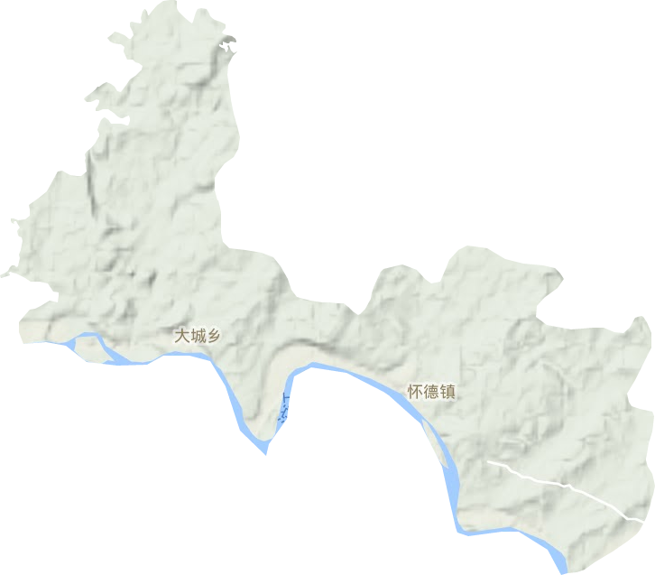 怀德镇地形地图