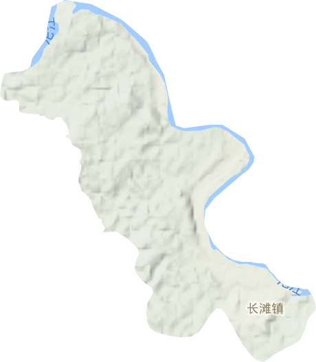 长滩镇地形地图