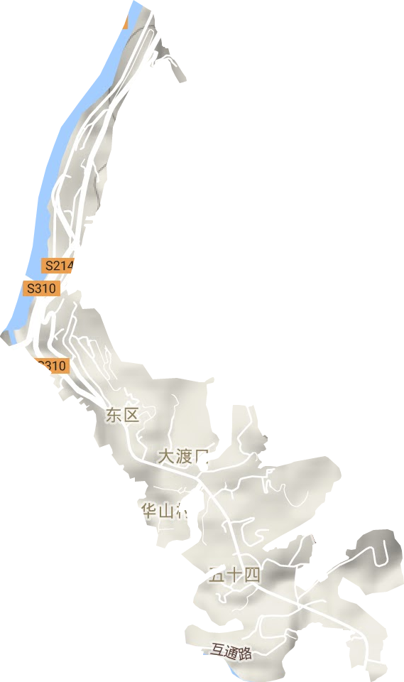 大渡口街道地形地图