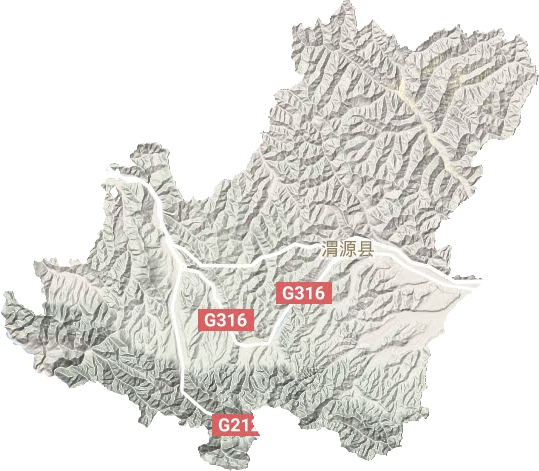 渭源县地形地图