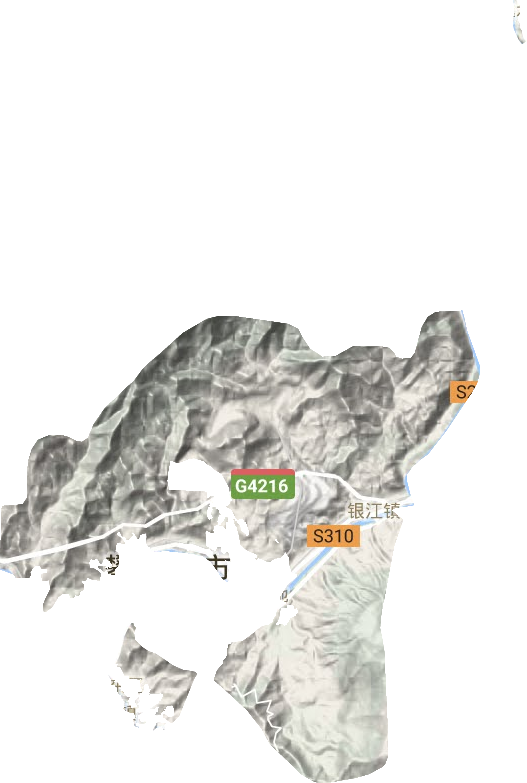 银江镇地形地图