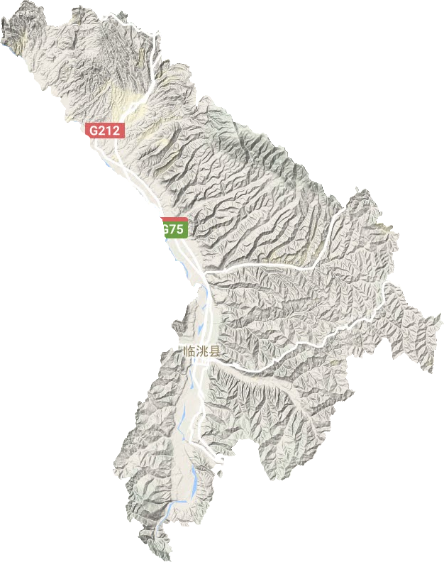 临洮县地形地图