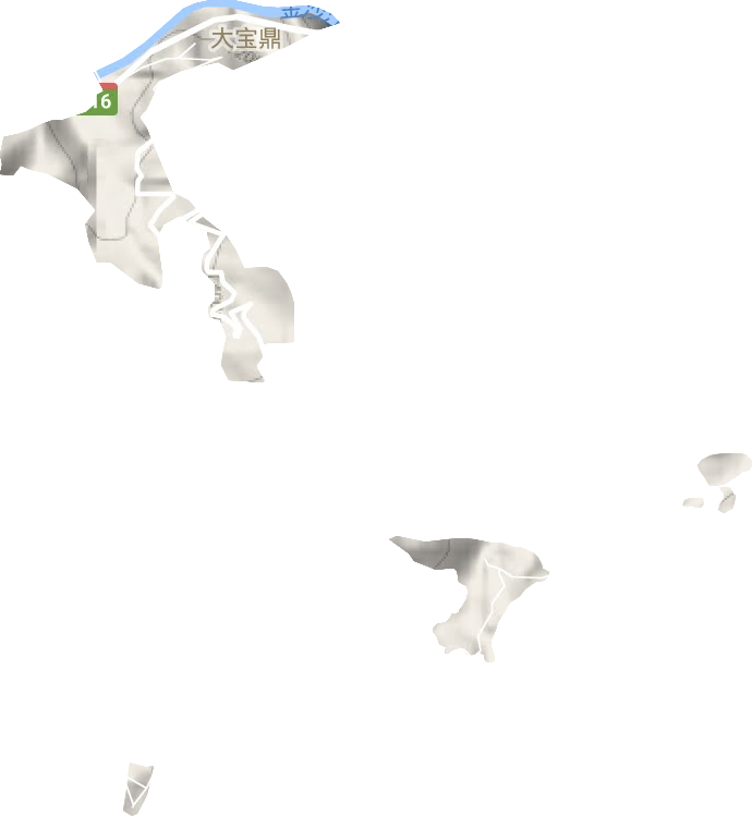 大宝鼎街道地形地图