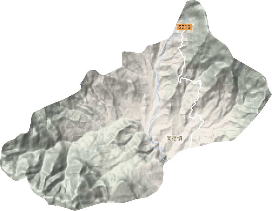同德镇地形地图