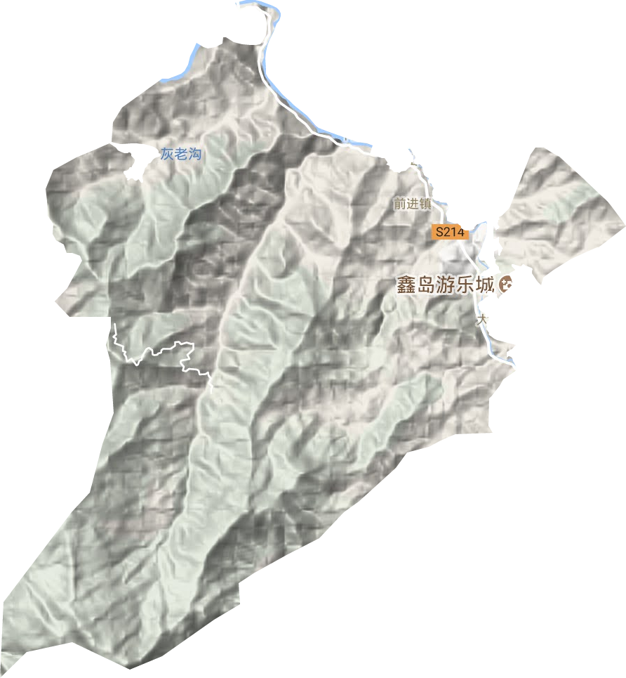 前进镇地形地图