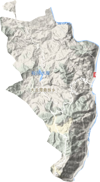 大龙潭彝族乡地形地图