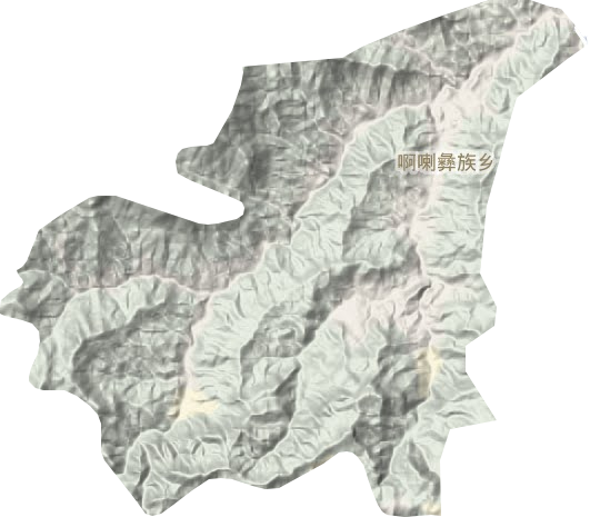 啊喇彝族乡地形地图