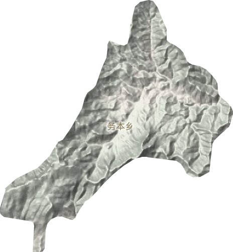 务本乡地形地图