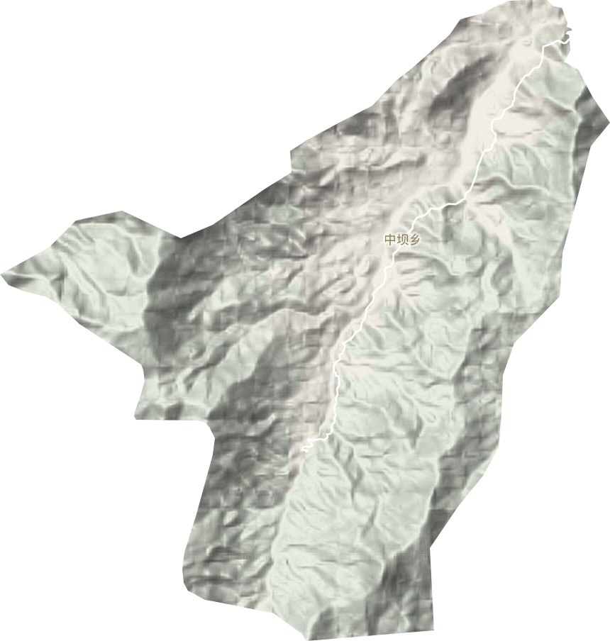 中坝乡地形地图