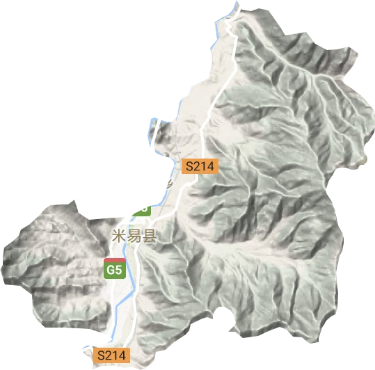 攀莲镇地形地图