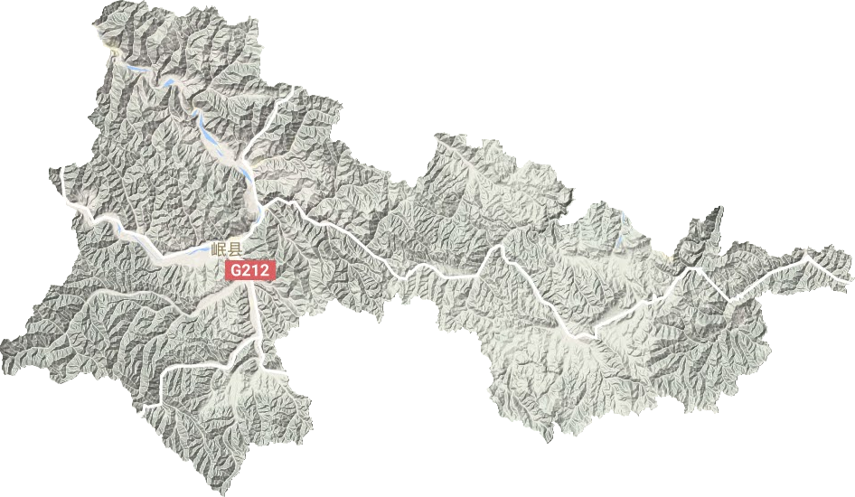 岷县地形地图