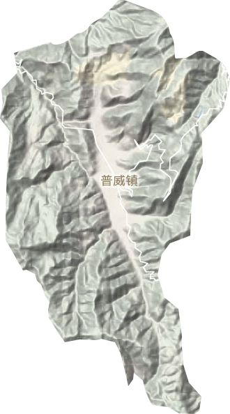 普威镇地形地图