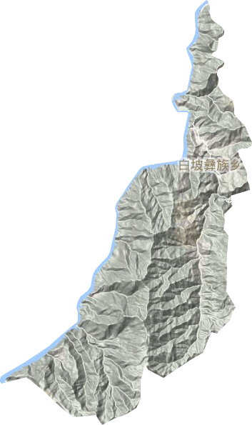 白坡彝族乡地形地图