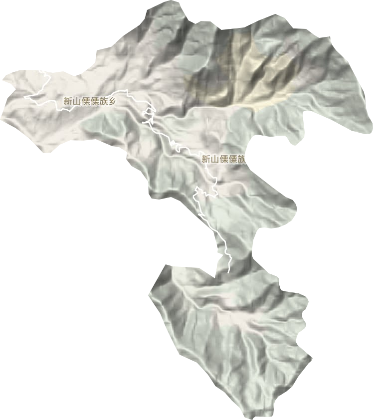 新山傈僳族乡地形地图
