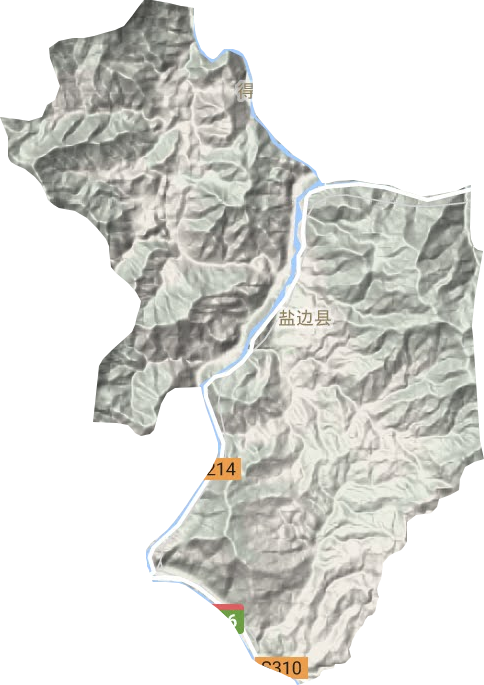 桐子林镇地形地图