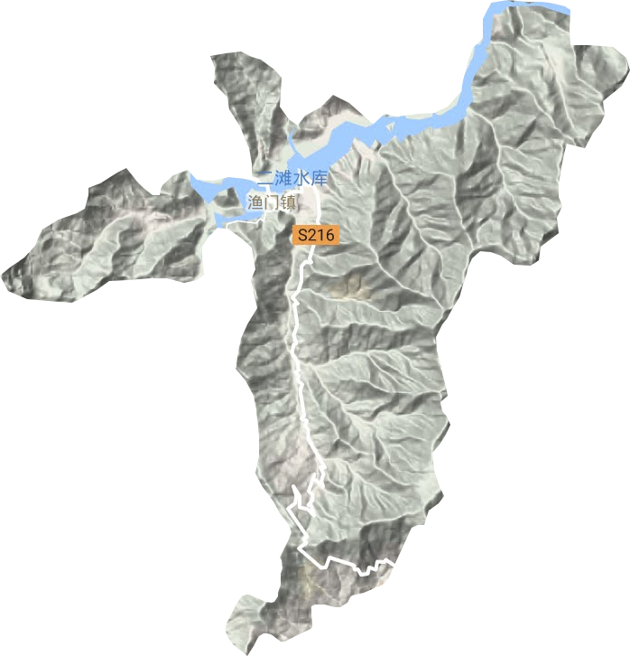渔门镇地形地图