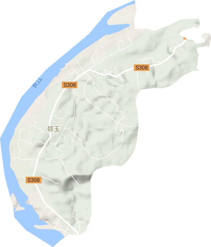 邻玉街道地形地图