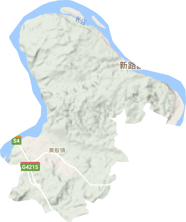 黄舣镇地形地图