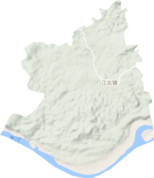 江北镇地形地图