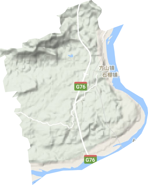 方山镇地形地图