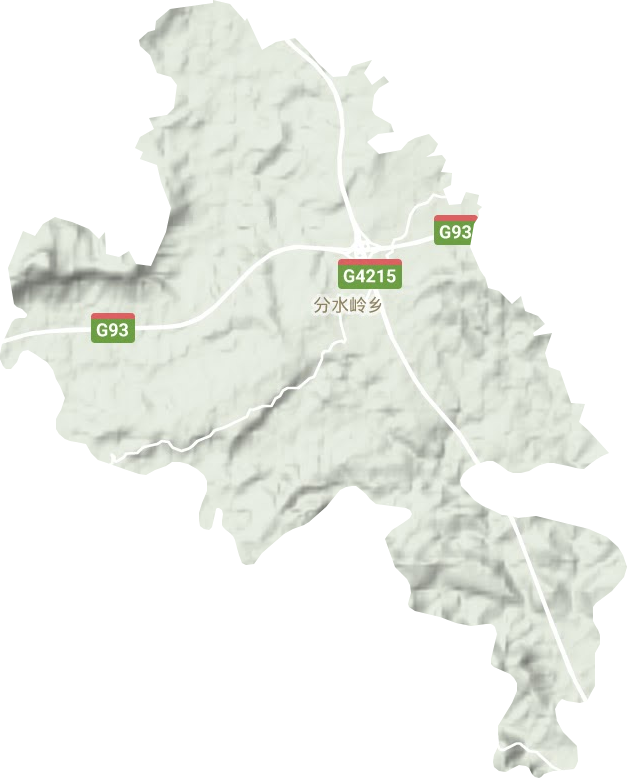 分水岭镇地形地图