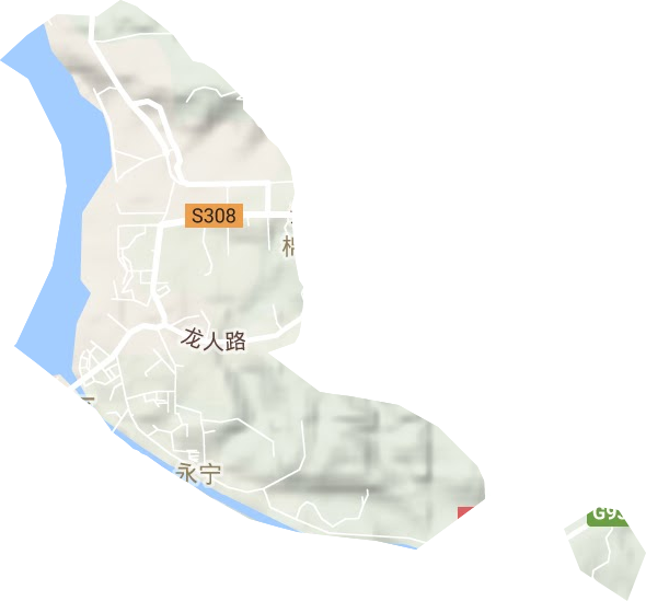 永宁街道地形地图