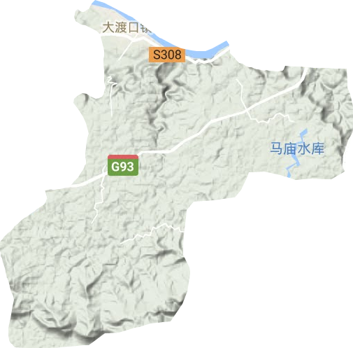 大渡口镇地形地图