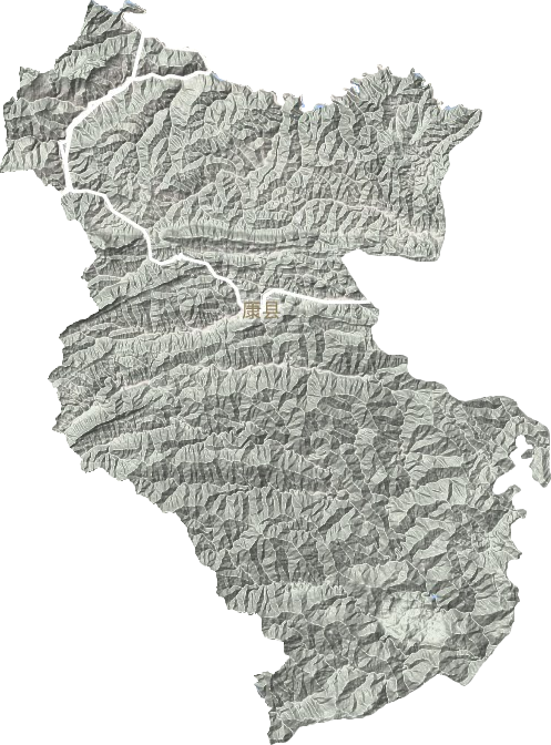 康县地形地图