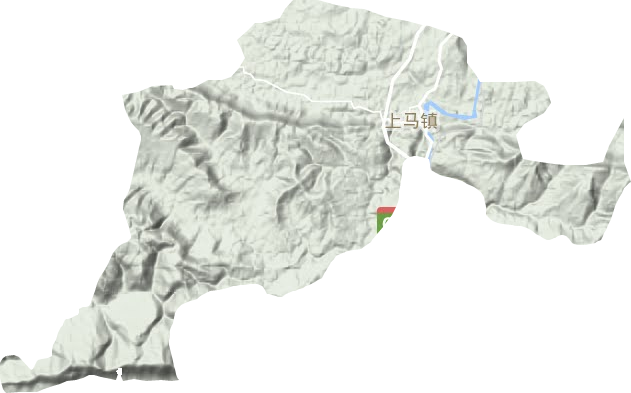 上马镇地形地图