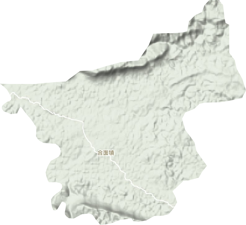 合面镇地形地图