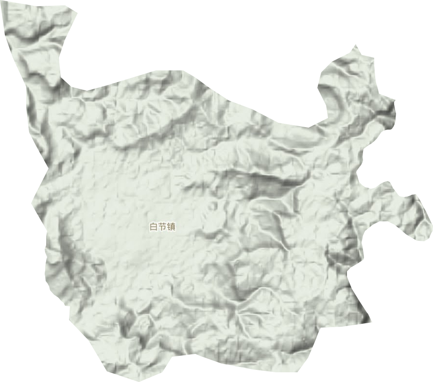 白节镇地形地图