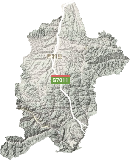 西和县地形地图