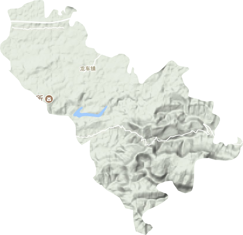 龙车镇地形地图