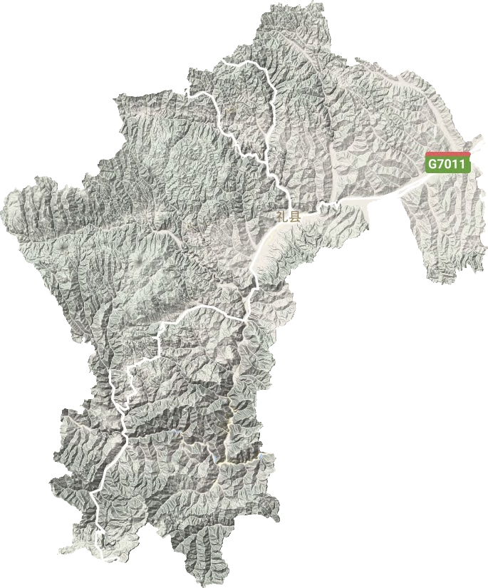 礼县地形地图