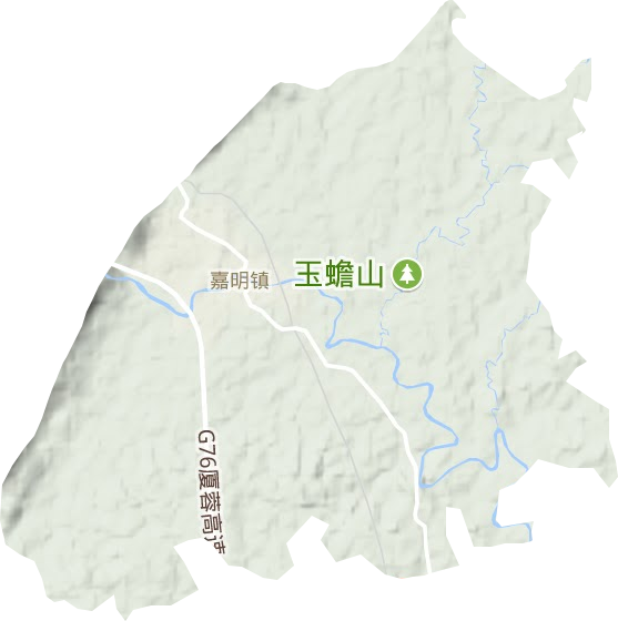 嘉明镇地形地图