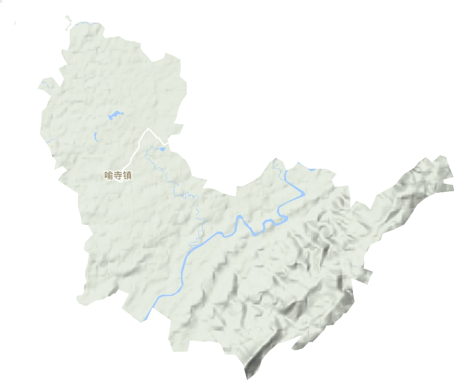 喻寺镇地形地图