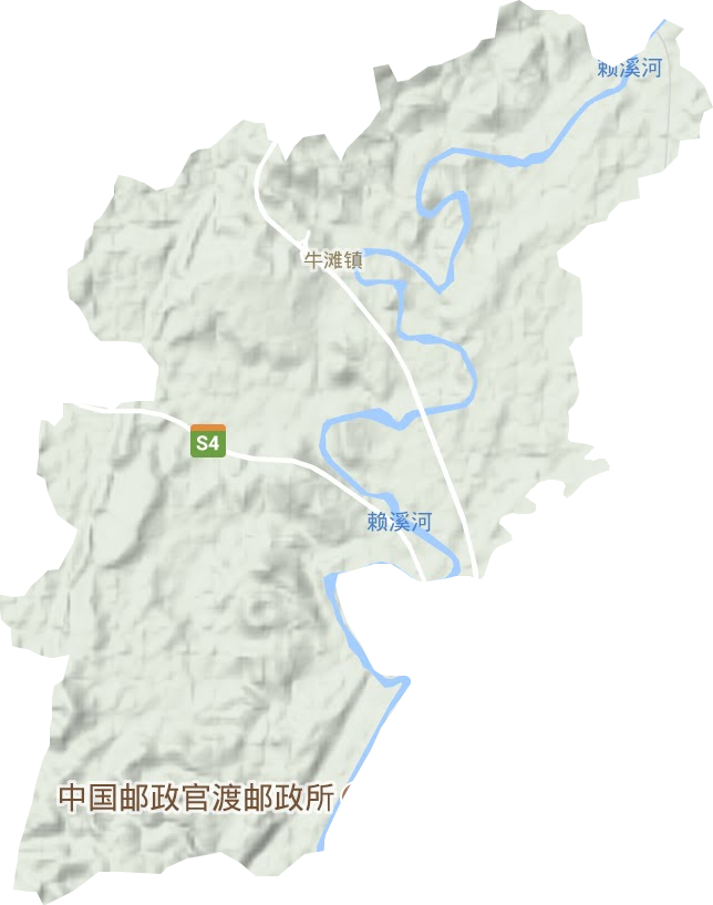 牛滩镇地形地图