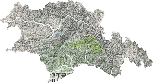 林芝市地形地图