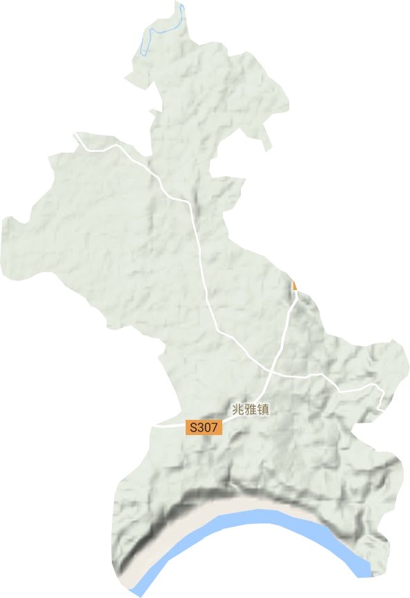 兆雅镇地形地图